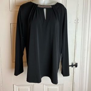Liz Claiborne career woman Black top sz 1X